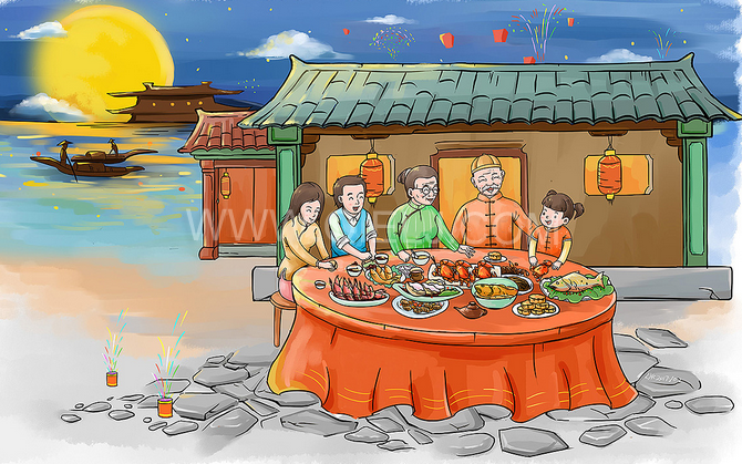 賞中秋圓月享美好時(shí)光，企鵝糧油機(jī)械祝您中秋團(tuán)圓快樂(lè)(圖2)